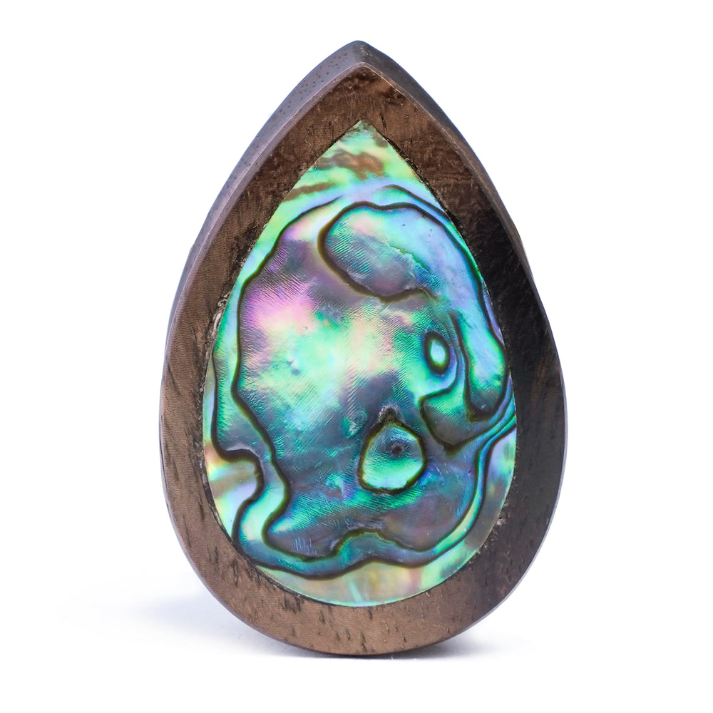 Sono Teardrop Abalone Plug / Gauge - Front