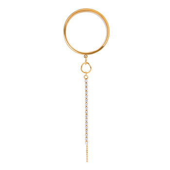 Gold Steel The Celestial Cascade Charm Double Flare Dangle Ear Tunnel / Plug / Gauge