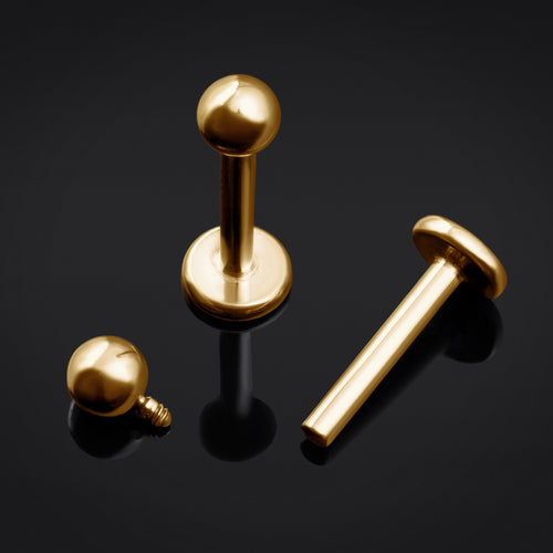Titanium intern gewindeter Labret-Stift in Silber