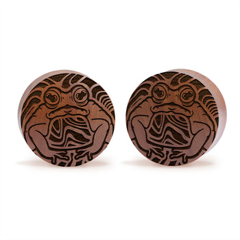 Trippy Toad Plug / Gauge - Saba Wood | Convex Double Flare