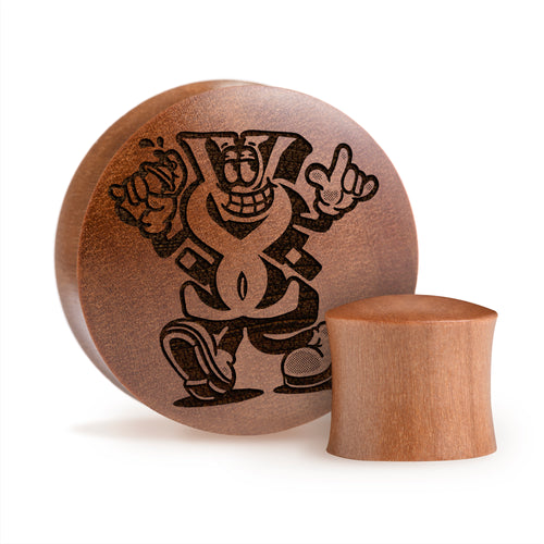WSS Mascot Plug / Gauge - Saba Wood | Convex Double Flare