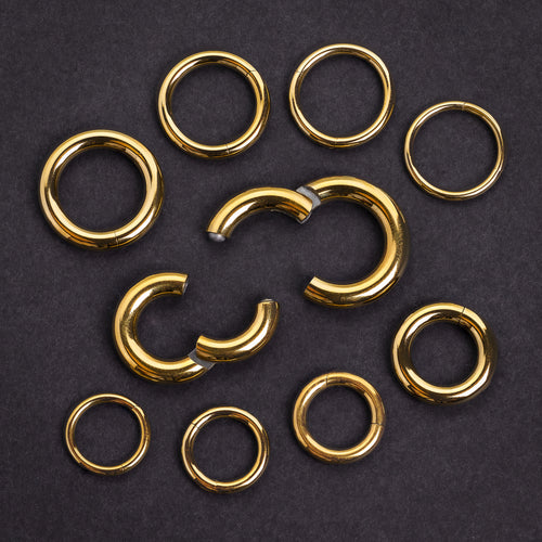 Septum Clicker, Gold, G23 Titanium, Large Gauge Sizes