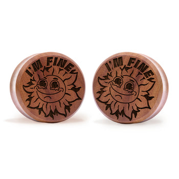 EBONY HEART SHAPED ENGRAVED