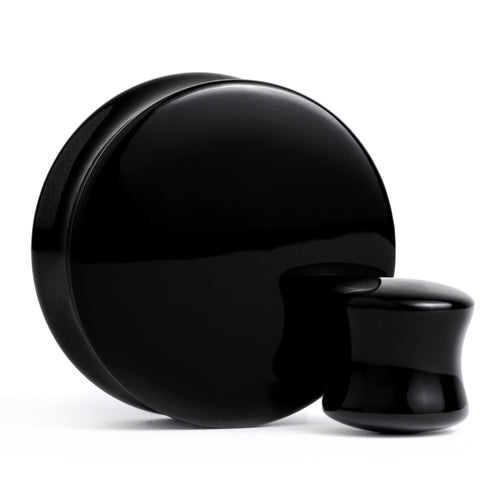 Cool Emo Black Double Flare Acrylic Ear Plug / Gauge