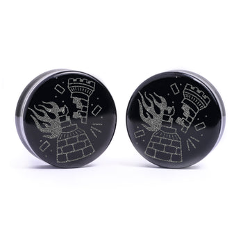 Cute Cool And Goth Acrylic Inlay And Wood Plugs & Gauges