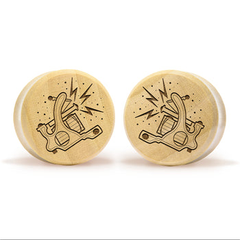 Women wearing big Rhodonite Stone Plug / Gauge