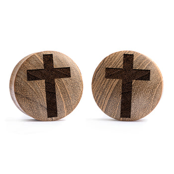 Starburst Mandala Ornamental Tattoo Plug / Gauge - Saba Wood | Flat Faced Double Flare