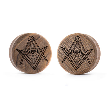 Starburst Mandala Ornamental Tattoo Plug / Gauge - Crocodile Wood | Convex Double Flare