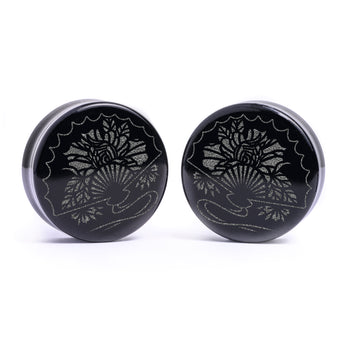 Bondage Plug / Gauge - Clear Glass | Flat Faced Double Flare