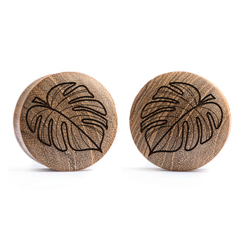 Starburst Mandala Ornamental Tattoo Plug / Gauge - Saba Wood | Flat Faced Double Flare