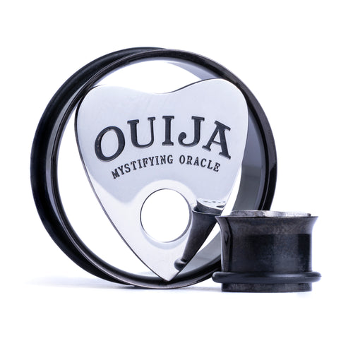 Ouija Design Stainless Steel Ear Tunnel