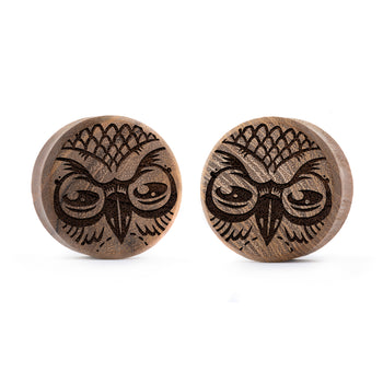 T-Rex Silver Inlay Wood Plug - Custom Plugs, Ear Plugs, Gauges, Stretched Ears