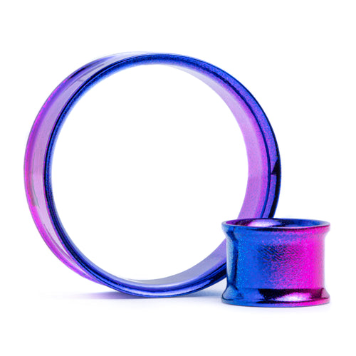 Anodised Purple Double Flare Acrylic Ear Tunnel / Plug / Gauge