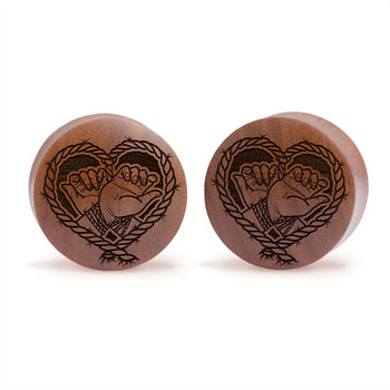 Bondage Plug / Gauge - Saba Wood | Konvexe Doppelaufgeweitet