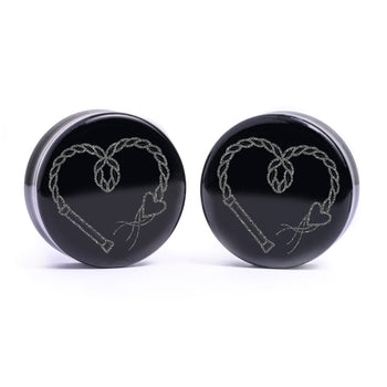 Bondage Plug / Gauge - Clear Glass | Flat Faced Double Flare