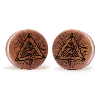 Barbed Wire Plug / Gauge - Saba Wood | Convex Double Flare