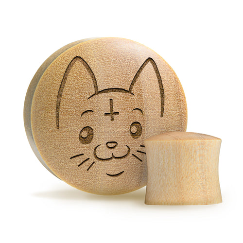 Cult Cat Plug / Gauge - Crocodile Wood | Convex Double Flare