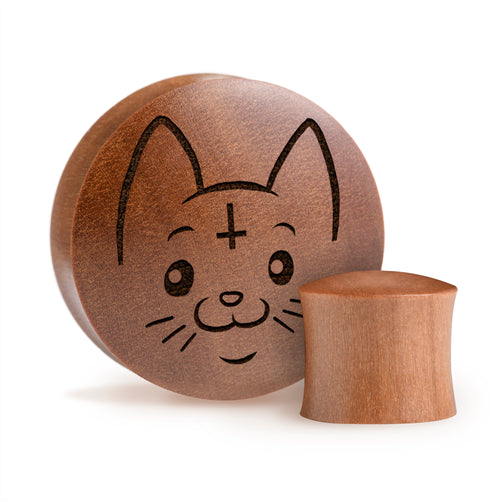 Cult Cat Plug / Gauge - Saba Wood | Convex Double Flare