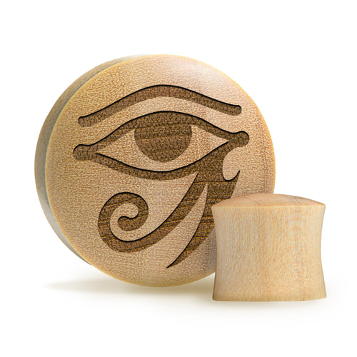 Egyptian Plug / Gauge - Crocodile Wood | Convex Double Flare