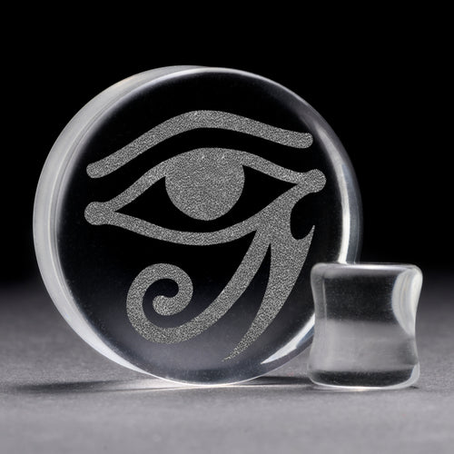 Egyptian Plug / Gauge - Clear Glass | Flat Faced Double Flare