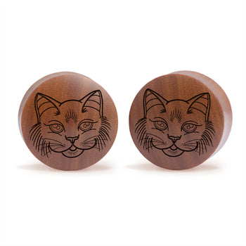 Starburst Mandala Ornamental Tattoo Plug / Gauge - Saba Wood | Flat Faced Double Flare