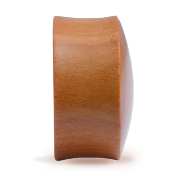 Happy Face Plug / gauge - Saba Wood | Konvexe Doppelaufgeweitet