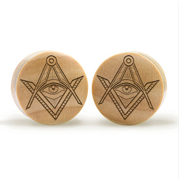 Illuminati Plug / Gauge - Crocodile Wood | Convex Double Flare