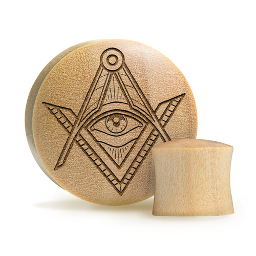 Illuminati Plug / Gauge - Crocodile Wood | Convex Double Flare