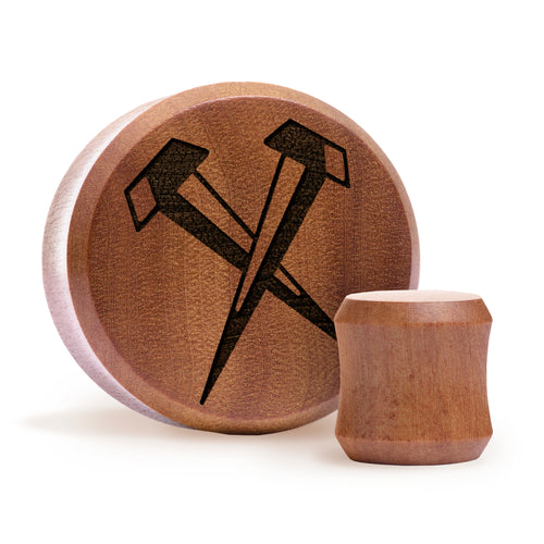 Nails Plug / Gauge - Saba Wood | Flat Faced Double Flare