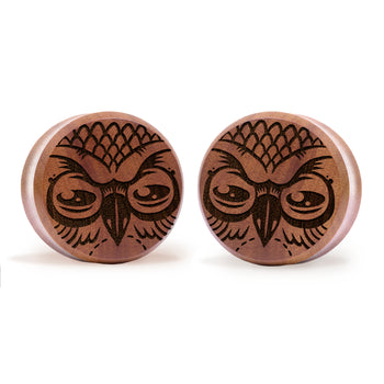 Starburst Mandala Ornamental Tattoo Plug / Gauge - Saba Wood | Flat Faced Double Flare