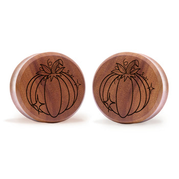 Starburst Mandala Ornamental Tattoo Plug / Gauge - Saba Wood | Flat Faced Double Flare