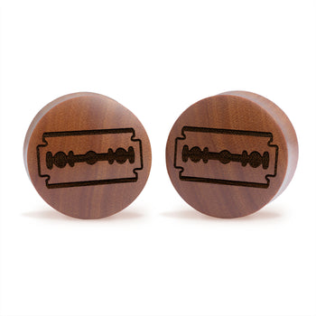 Rasierklinge Plug / Gauge - Saba Wood | Konvexe Doppelaufgeweitet