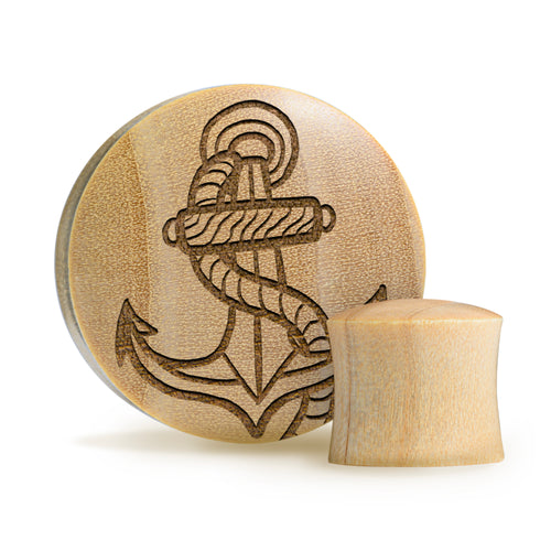 Union Anchor Plug / Gauge - Crocodile Wood | Convex Double Flare