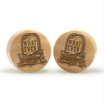 Whatever Gravestone Plug / Gauge - Crocodile Wood | Convex Double Flare