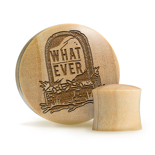 Whatever Gravestone Plug / Gauge - Crocodile Wood | Convex Double Flare